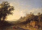 Landschaft mit Tempelruinen auf Sizilien Jacob Philipp Hackert